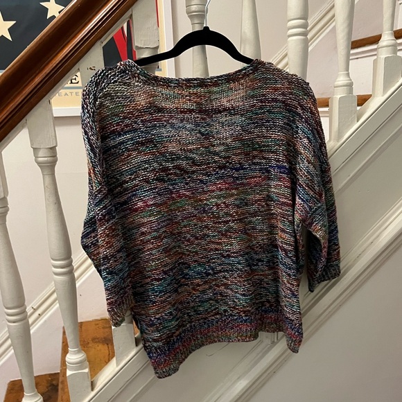 Aritzia - Wilfred - Le Fou Women’s L Masako Multicolor Crop Sweater - Picture 5 of 6